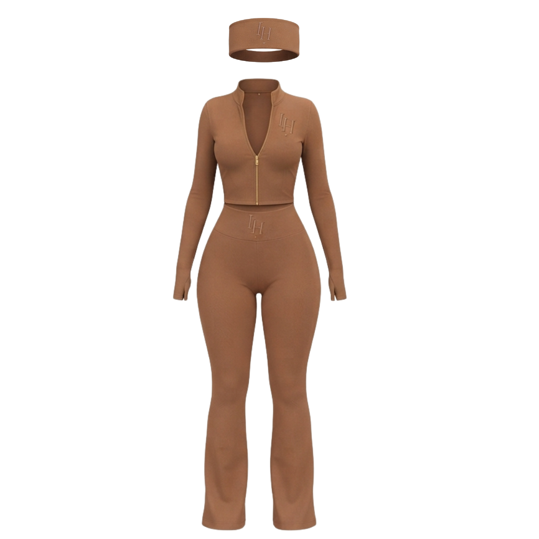 I'm Her Luxe Lounge Set - Mocha