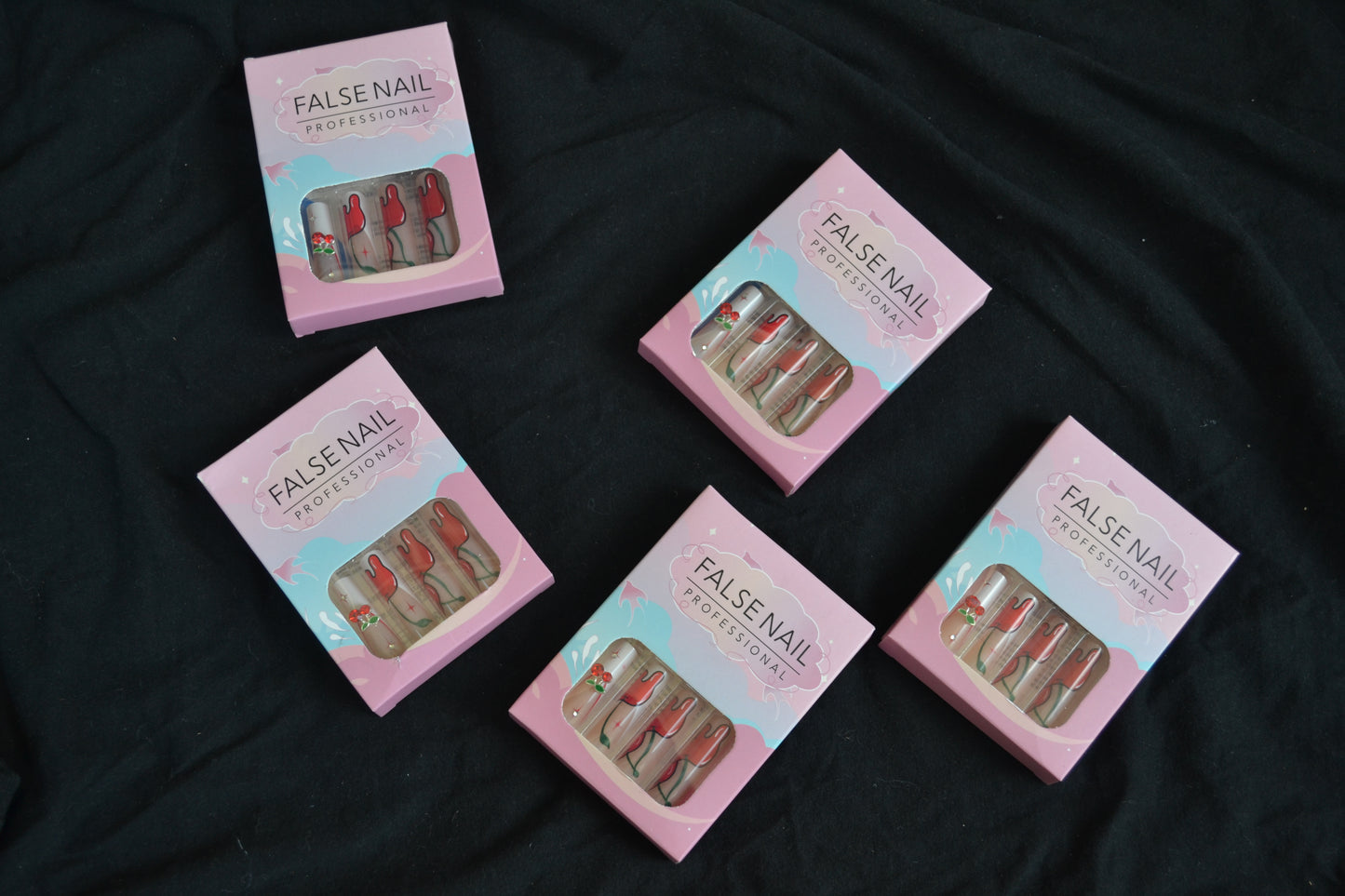 Cherry Red Drip Gloss Press-On Nails