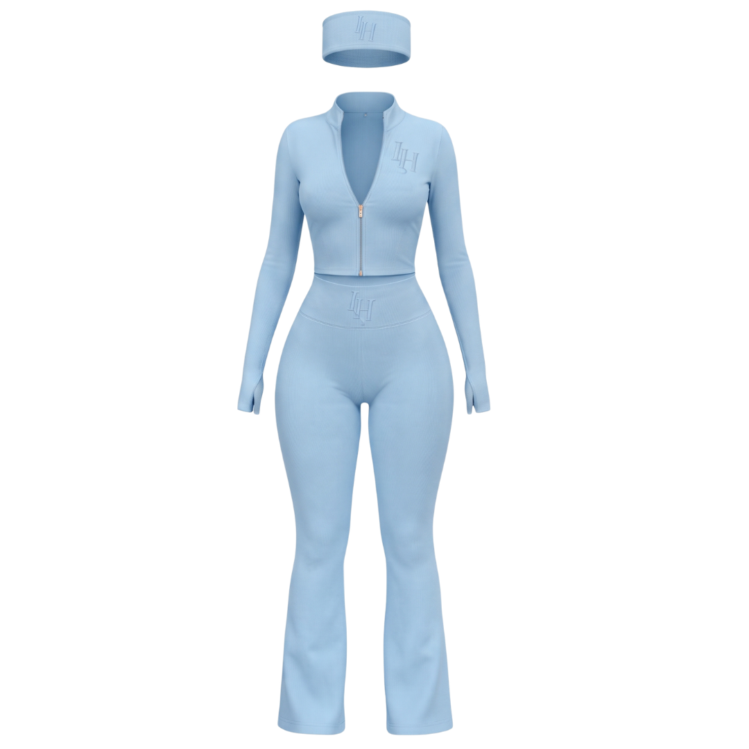I'm Her Luxe Lounge Set - Baby Blue