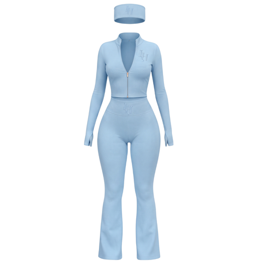 I'm Her Luxe Lounge Set - Baby Blue
