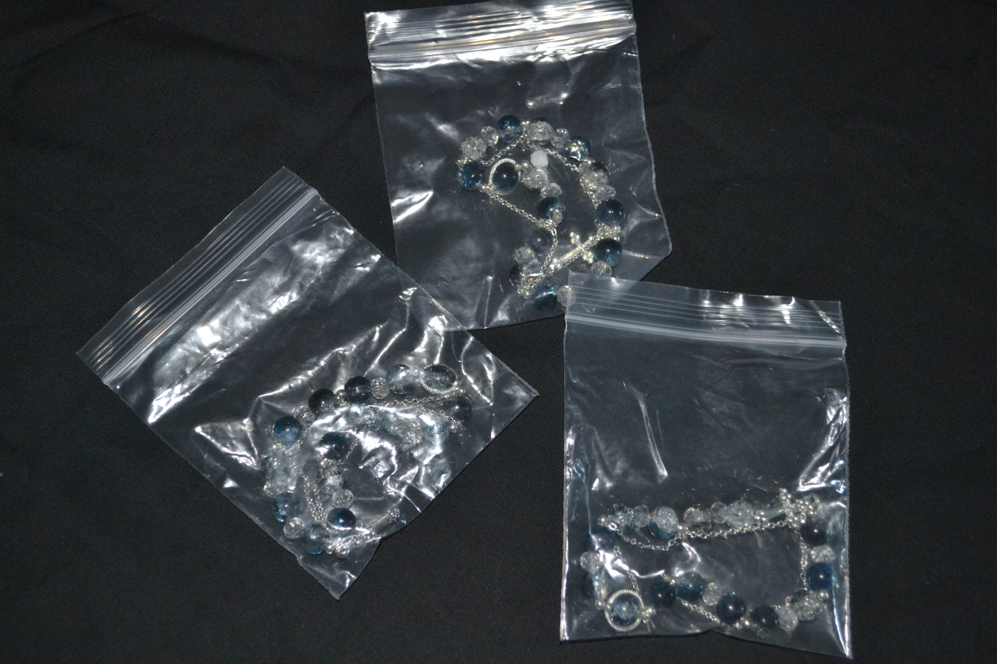 Midnight Cross Charm Bracelet