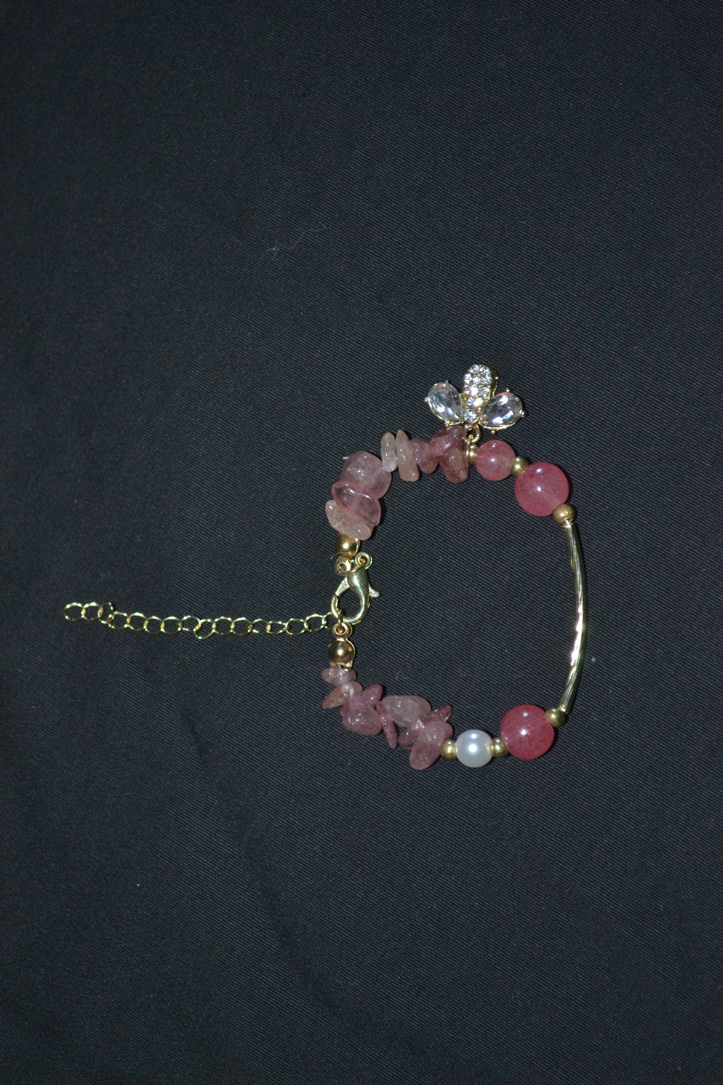 Rose Quartz Bumblebee Bracelet