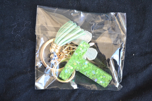 Shimmering Letter Keychain