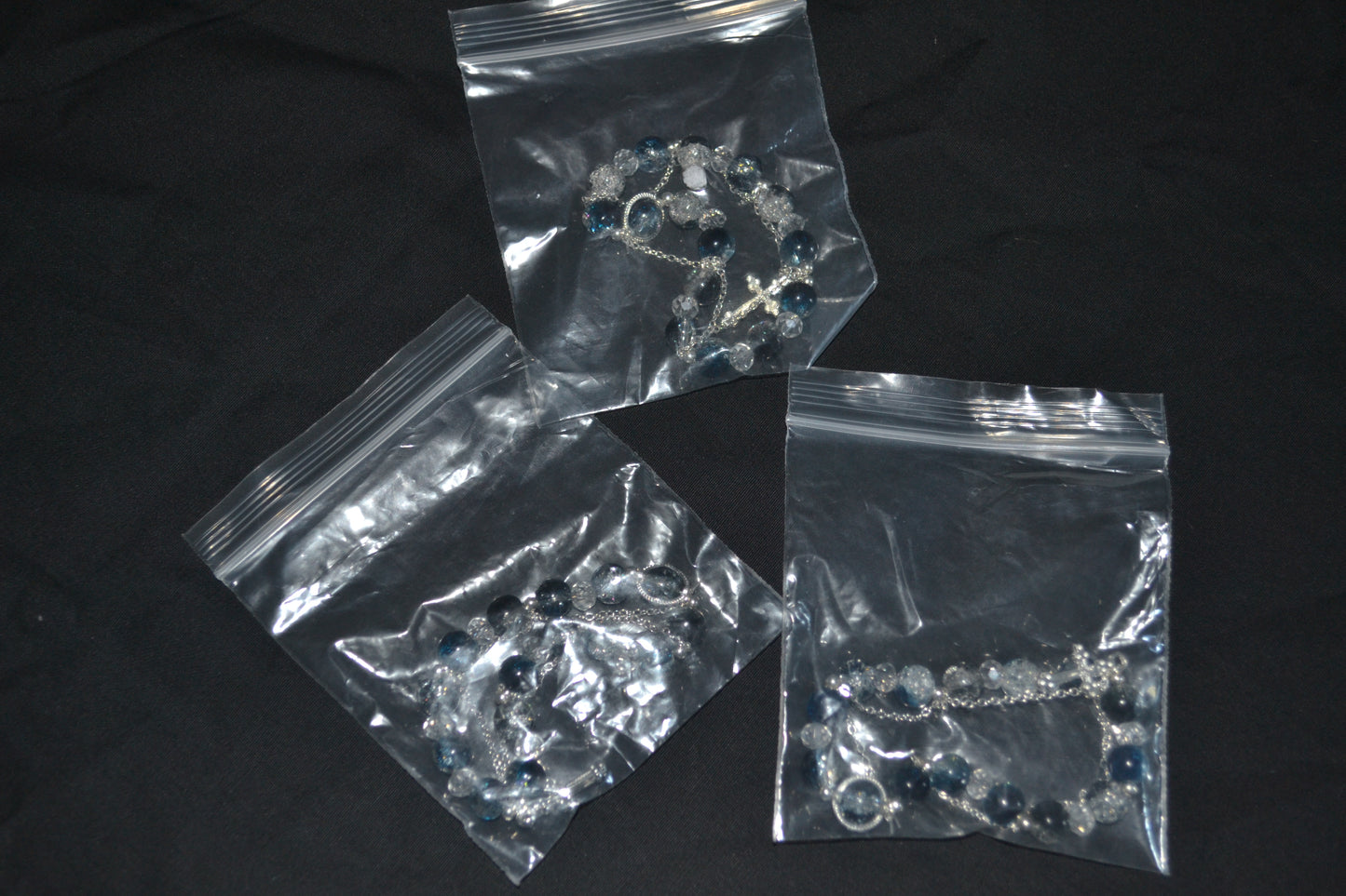 Midnight Cross Charm Bracelet