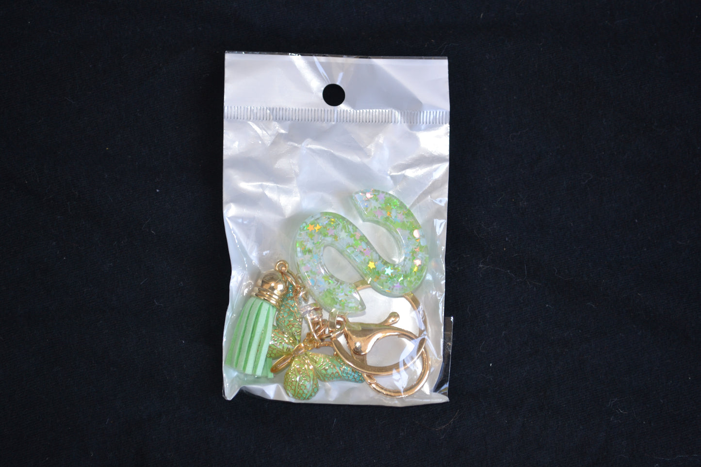 Shimmering Letter Keychain