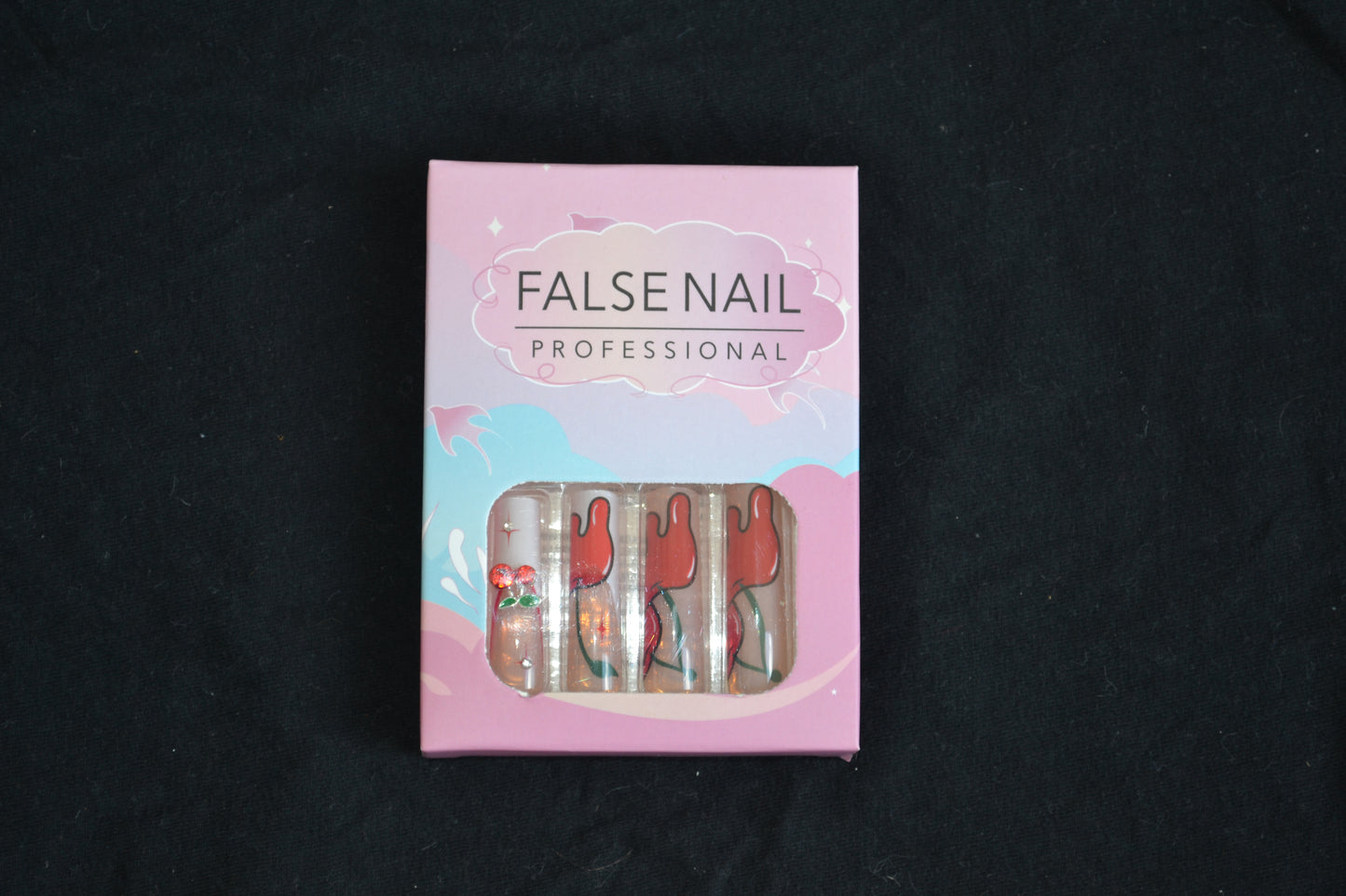 Cherry Red Drip Gloss Press-On Nails