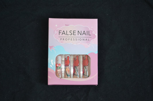 Cherry Red Drip Gloss Press-On Nails